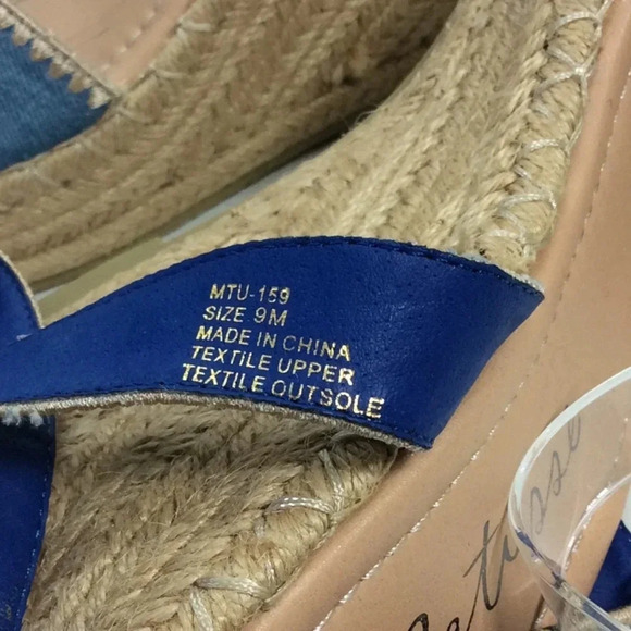 Matisse Blue Denim Wedge Platform Espadrilles - Picture 8 of 11